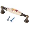 Nimomo Maniglie Antiche, Maniglia per Porta in Ceramica Vintage, Durevole Modello di Fiore Rurale Vintage Bronzo Maniglie per Porte Fai-Da-te Manopole Per Cassetti per Armadietti