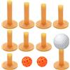 GZhaizhuan 9 palline da golf in gomma da golf, 35 mm/42 mm/54 mm/60 mm/65 mm/70 mm/75 mm/80 mm/83 mm, con 2 palline di colore casuale (tè giallo)