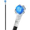KYOEOE Bacchetta Magica di Halloween, scettro, Bastone da Strega, Bastone Gotico, bastoner Maleficent, Accessori per Costumi di Halloween, Blu Magico, 108 cm, bastones da Passeggio Cosplay, Carnevale