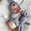 BNNPUU Bambola realistica Reborn Girl 48,9 cm fatta a mano lavabile neonati corpo in vinile morbido bambola rinata sembra un vero bambino occhi chiusi ragazzo