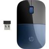 Hp Mouse Hp Z3700 Wireless 1200 DPI Lumiere Blu [7UH88AA]