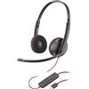 POLY Cuffie Poly Blackwire 3220 con adattatore USB tipo A/C Nero [UHPOYBNP0000023]