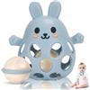 Venditer Giocattoli Montessori Bebes 0-3-6-12 Mesi educativi, Giocattolo per la palla per bambino, Giocattoli Baby 1 anno, Giocattoli Sensoriali Baby Sonaglio Blu