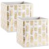 DII contenitori Pieghevoli in Tessuto per cubo organizzatori, Pineapple Gold, 13 x 13 x 13