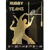 I&S / Les collections rétro I&S/Les collections rétro Targa in metallo goffrato 40 x 30 cm Rugby 01 Gold - Desing I&S Prodotto con licenza ufficiale e/o design esclusivo