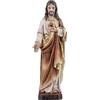 DRW Statuetta del Sacro Cuore di Gesù in Resina Dipinta a Mano Stile Legno Chiaro 13 cm, Multicolore, Medidas: 5x4x13 cm