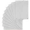 herlitz Landre 100050591 - Confezione da 10 blocchi di fogli per lavagna, 68 x 99 cm, 20 fogli per blocco, 80 g/m², colore: Bianco