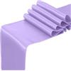 BEAMARKER 2 Pezzi Runner Da Tavolo In Raso Di Seta, 12 x 108 Pollici, Viola, Tinta Unità, Per Matrimoni, Lauree, Compleanni, Cene