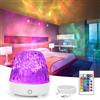 URAQT Luce Notturna con Increspatura dell'acqua, 16 Colori, Luce Notturna 3D Rotante Dinamica don Increspatura dell'acqua, con Telecomando, Decorazioni per Camera da Letto/Regali di Natale