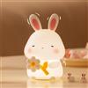 JMG-Myratts Luce notturna per bambini, graziosa lampada a forma di coniglietto in morbido silicone, dimmerabile, portatile, a forma di coniglio, lampada da comodino per bambini e adulti [classe