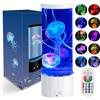 AONESY Lampada LED Jellyfish Lamp 17 colori, lampada lava Jellyfish Lamp acquario Auallen per bambini con telecomando, lampada acquario decorativa luce d'atmosfera-Bianco