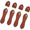 Upstore Set di 4 fibbie a scatto in pelle con bottoni da cucire su pelle, fibbie di chiusura per borse, custodie per cellulare, giacche, quaderni, fai da te (nero), Marrone, 11 x 2.5 cm