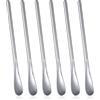 DIVINA VITAE 6 cucchiaini da caffè in acciaio inox, cucchiaini da caffè in argento, 13 cm, con manico lungo, per cucina, bar e feste
