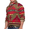 Generic Cardigan lavorato a maglia da uomo maglione cappotto felpa cappotto autunno inverno Sherpa foderato giacca di lana cardigan unisex fatto a mano caldo pile foderato cappotto invernale, Rosso, XL