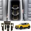 Coleya Tappetini Antiscivolo Compatibile con Jeep Avenger 2023 2024, Tappetini in Gomma per Console Centrale, Portabicchieri, Cuciture Porta, Braccioli, Jeep Avenger Tappetino per Auto (Giallo)