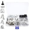 MIPIACE Set di 100 Clip Metalliche Auto Fermaglio per Cruscotti in Metallo Generale Clip di Fissaggio Interno del Cruscotto per la Maggior Parte Delle Clip Metalliche con VW Seat Skoda