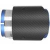 Aramox Gola di coda di scarico, 80mm Ingresso 101mm Uscita Fibra di carbonio Gola di coda Punta di scarico opaca a lato dritto Misura per CX5 CX4(Blu)