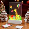 Rhyhome Lavagna per appunti a LED con penna in 7 colori, lavagna magica con luce, lavagna acrilica con straccio e supporto per ufficio, scuola, casa
