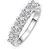 aomoso Anello da Donna-Anello con Diamante Moissanite-con Certificato GRA,925 Argento Sterling, Placcato in oro Bianco 18 Carati, Purezza D+ VVS1, Finitura al Plasma. Adatto per:Viaggi,Matrimoni,Compleanni