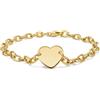MIORE Bracciale Donna con Catena Argento 925 Placcato Oro 18 Carati, Braccialetto con Cuore da 19 cm, Gioiello Anallergico, Made in Italy, Confezionato in un Elegante Portagioie