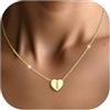 GoldChic JEWELRY Collana Nome Iniziale A-Z Zirconi Intarsiati 26 Lettere Collana Donna Oro Ciondolo con Nome Regalo Personalizzato Compleanno