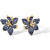 Santuzza - Orecchini pendenti in argento Sterling 925 con gemme per donne, Argento sterling