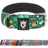 TSPRO Collare per Cani, Collare Tattico Regolabile con Fibbia in Metallo Robusto, Larga 3,3 cm, Resistente e Spesso per i Cani Piccoli (Verde Natale S)