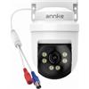 ANNKE 3K/5MP Audio in Telecamera Cablata di Sorveglianza AHD per la Casa con Funzione Girevole a 355°Pan/90°Tilt, Visione Notturna 30 m, Visione Notturna Digitale (DVR Obbligatorio, Non incluso)