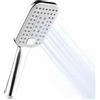 OFFO Soffione Doccia, Doccino per Doccia con 3 Modalità di Getto,Soffione Doccia Grande per Il Risparmio Idrico, Doccetta per Il Bagno, Copertura Grande, Rettangolare 12x9cm, Cromo