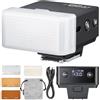 Godox iT20-N - Mini flash TTL per fotocamera con diffusore per Nikon, mini flash TTL con schermo intuitivo, 1,5 s, 700 flash a piena potenza con ricarica USB-C, batteria incorporata, flash tascabile