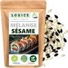 LOUICE Miscela di sesamo bianco e nero 100 g - Mix di semi naturali e croccanti per sussidi, insalate e pane artigianale
