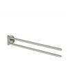 Lenz Portasciugamani NOA in nichel - 2 bracci girevoli 40 cm - con superficie anti-impronte - Montaggio a parete per incollare o forare - 4605322