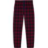 YAMAMAY - Pantaloni Lunghi del Pigiama Uomo Blu e Rosso Tartan Poliestere Micropile