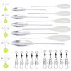 CATELL 25 Pezzi Galleggianti Pesca Trota Lago Kit, 5 Bombarda Galleggiante e 5 Semi Affondanti (6g 8g 10g 15g 20g) con 5 Stopper Pesca e 10 Girelle da Pesca per Carpe Persico Trote Pesce