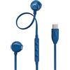 JBL Tune 305 C Auricolari USB-C ad Alta Risoluzione Audio, con Cavo Piatto Antigroviglio, Comando a 3 Tasti Bassi Profondi, JBL Pure Bass, Blu