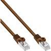 InLine 23485 Cavo Patch LAN, SF/UTP, Cat.5E, Guaina PVC, Cu 100% Rame, 7.5M Marrone