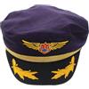 ifundom Cappello Capitano Regolabile Per Bambini Berretto Da Marinaio Con Ricamo a Fili Accessorio Per Cosplay Party Performance Da Palcoscenico E Gioco Di Ruolo Dimensioni 10.24X7.48X5.12In
