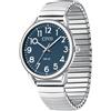 CIVO Orologio Uomo Grande Numeri: Facile da Leggere Orologi - Argento Elegante Moda Impermeabile Adatto Persone Anziane con Problemi di Vista