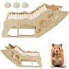 JRSHIRLEYLTD Casetta in legno per criceti, accessorio per criceti, criceti nani, gabbia per topi da corsa, porcellini d'India