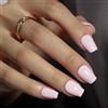 KQueenest Dusty - Unghie finte corte a bara, corte con colla, tinta unita, rosa pastello, unghie finte a ballerina, opache, riutilizzabili, in gel morbido, per donne, 30 pezzi