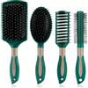 ALIIP Spazzole per Capelli Rotonde, 4PC Spazzole per Styling Capelli, Spazzola Piatta Professionale Antistatica, Adatta all'Asciugatura con il Phon, Finish Liscio e Luminoso