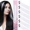 WENNALIFE 12 capelli a nastro bianco da attaccare per bambini, clip - in, colorati per intrecciare i capelli delle bambine, per le feste, accessori per allungare