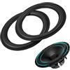 Zerone 10 Pollici di Gomma Perforata Altoparlante Bordo di Schiuma Subwoofer Surround Anelli Parti di Ricambio per La Riparazione Dell'altoparlante o Fai da te (nero)