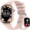 HXQHSTBG Orologio Donna, 1,85 HD Smartwatch con Chiamate Bluetooth,Fitness Tracker con 120+ Modalità Sportive IP68 Women Smart watch con Contapassi per Android iOS, Gifts(Rosa)