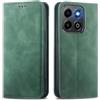 MOJIA Cover per Honor 200 Smart, Custodia Folio Portafoglio in Pelle PU [Chiusura Magnetica], Case a Libro con Guscio Interno in TPU, Supporto per Carte.. Verde