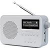 LEMEGA Radio DAB con Bluetooth,Radio Digitali Alimentazione a Corrente e Batteria,Batteria Ricaricabile 15 ore di Riproduzione,Doppia Sveglia,FM,40 Stazioni Preimpostate,Bluetooth 5.3,LEMEGA PR2-Max Grigio