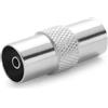 Lemag srl Adattatore TV Coassiale Presa-Presa Ø 9,5 mm - Connettore Femmina-Femmina per Cavo Antenna TV - Giunto per Prolunghe - 1 Pezzo