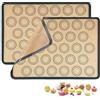 Lesbyit Confezione da 2 tappetini da forno in silicone, 42 x 29,5 cm, antiaderenti, riutilizzabili, tappetini da forno e teglie da forno, resistenti al calore, per macaron, biscotti, pasticceria, pane