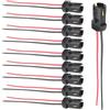 JNNJ 10 Pezzi Connettore Presa T10, T10 Presa Connettore Basi Lampade Portalampada, Portalampada Auto Portalampada Presa Lampadina Estensione Connettore, Auto Lampadina Presas Titolare Connettores