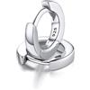 FaithHeart Argento 925 6MM Orecchini Donna Regalo Ragazze Orecchini Huggie Delicato Cerchio Piccoli Antiallergico di Alta qualità